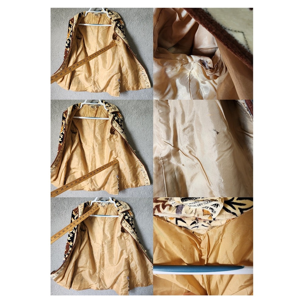 Vtg 70s Emilio Pucci Saks Skirt Set Women 12 Floral Velvet Jacket Maxi Skirt‎ - Picture 16 of 16